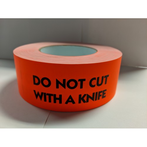 Pal Group » LBL 2" x 5" DO NOT CUT WITH A KNIFE Fl.Red (500/rl)